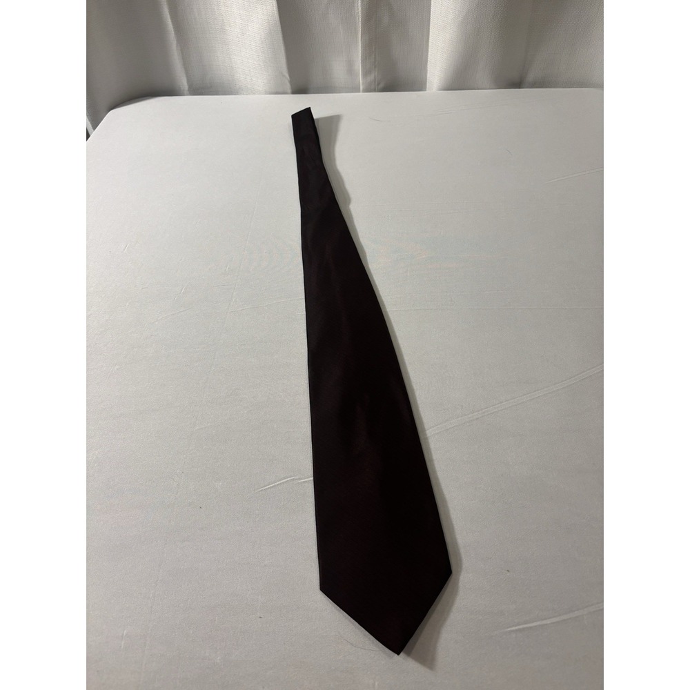 J. FERRAR Italy Men Classic Necktie Horizontal Stripe Burgundy Gradient